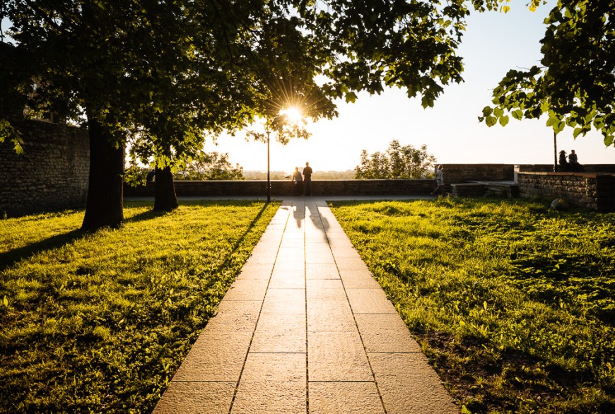Sunset at Toompea Hill, Old Town, Tallinn, Estonia, Europe