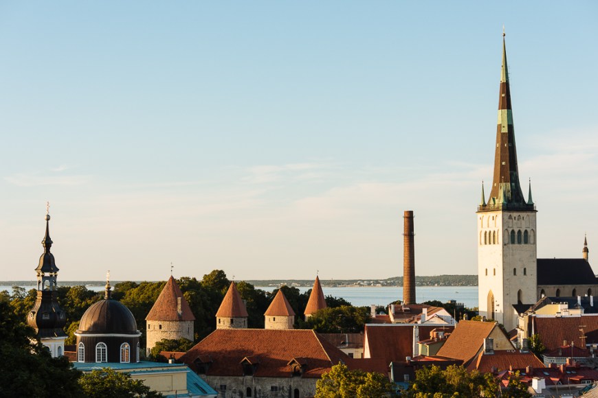 View from Toompea Hill, Old Town, Tallinn, Estonia, Europe