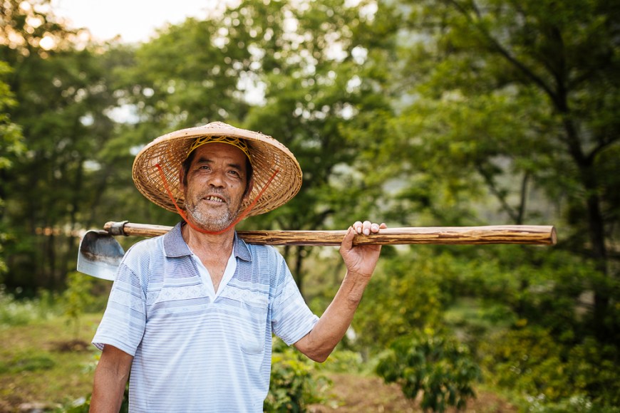 Portrait of farmer, Guilin, Guangxi Province, China