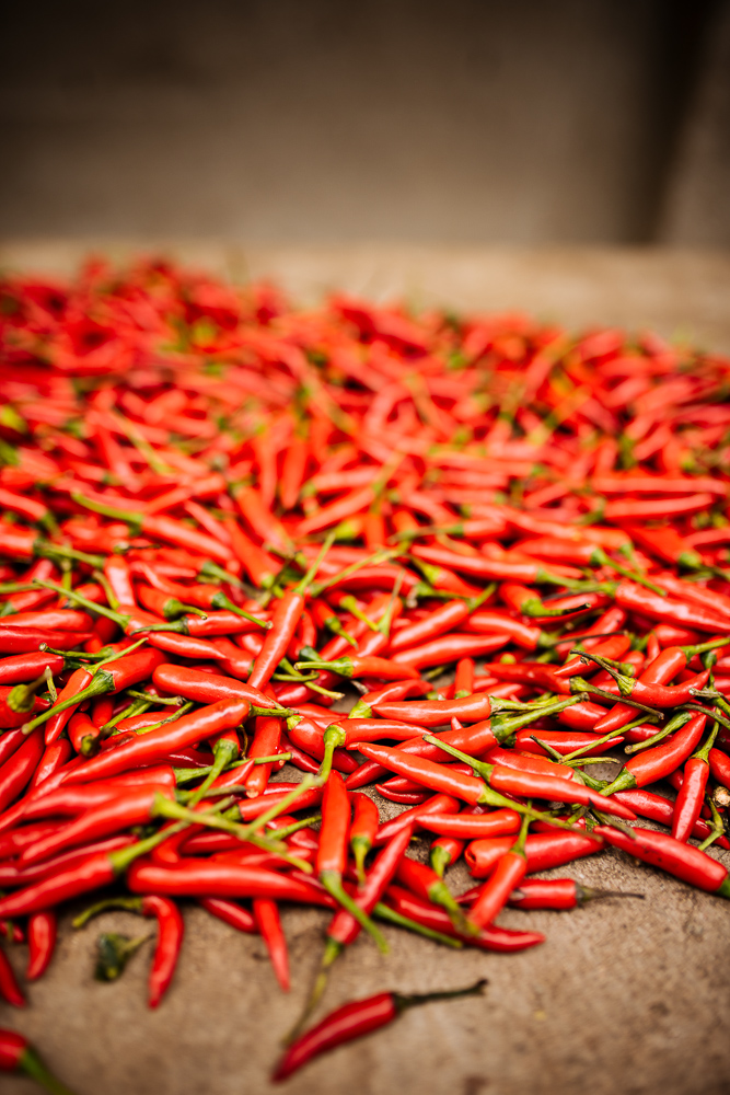 Chillies, Xinjie Local Market, Yuanyang, Yunnan Province, China