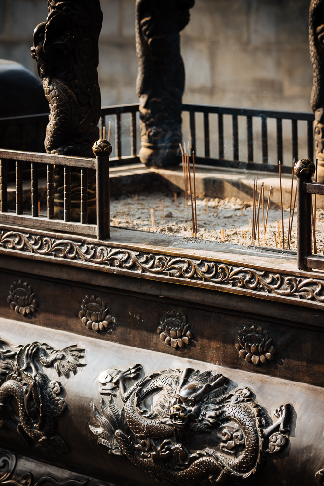 Incense sticks, Yuantong Buddhist Temple, Kunming, Yunnan Province, China