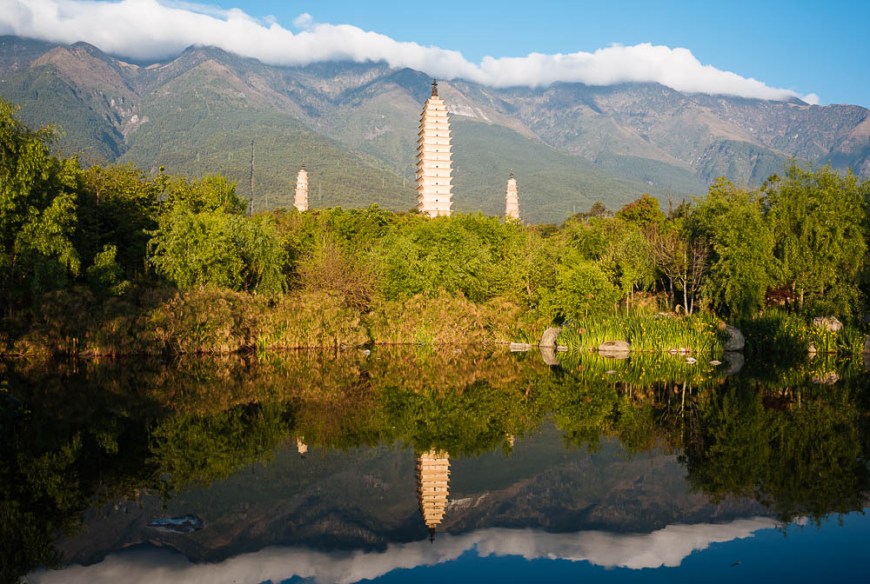 The Three Pagodas (San Ta Si), Dali, Yunnan Province, China