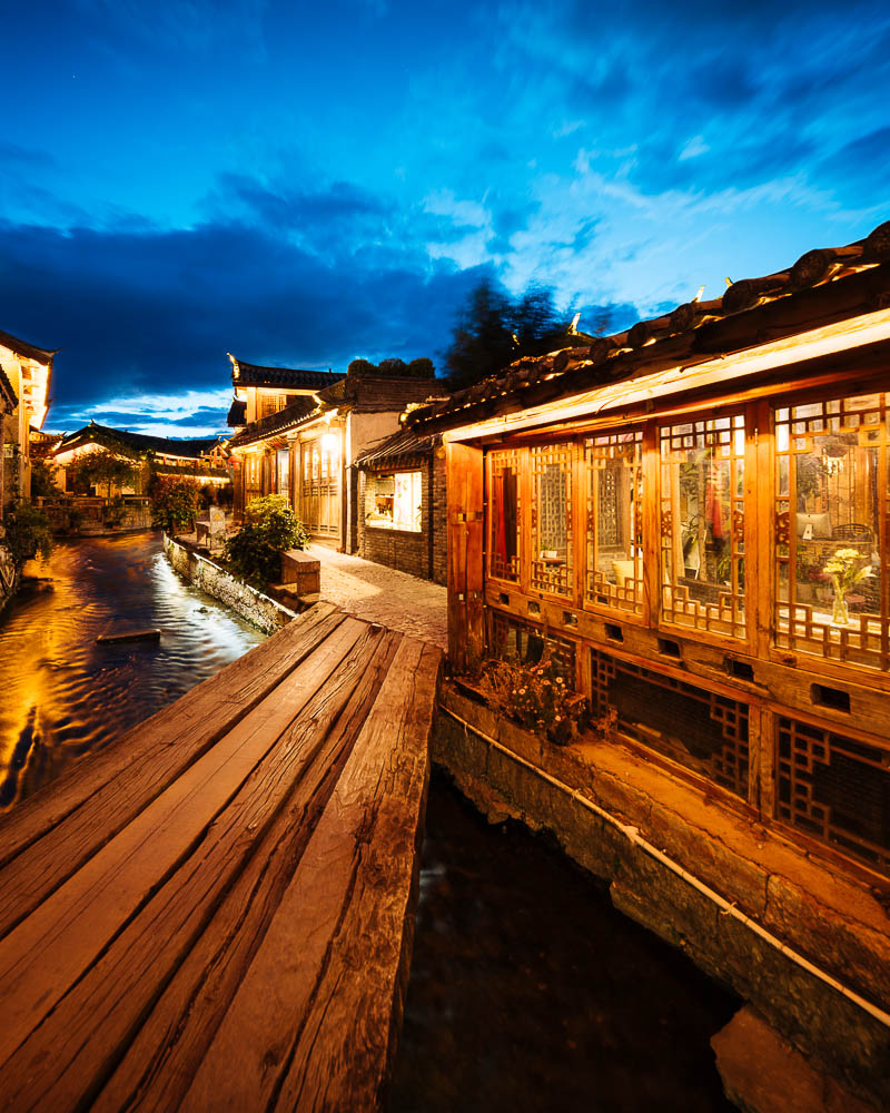 Lijiang at twilight, Yunnan Province, China