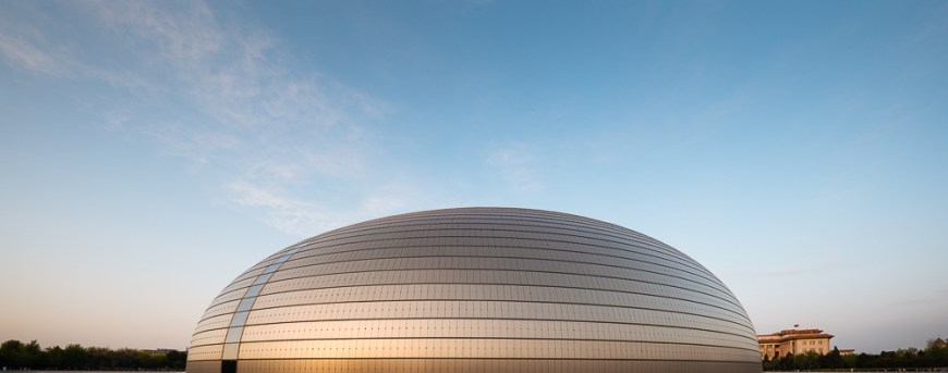National Centre for the Performing Arts at sunset, Beijing, China
