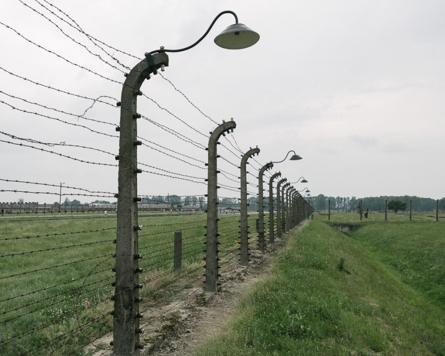 Barbed Wire Fence at The Birkenau concentration camp, Auschwitz, Poland, Europe