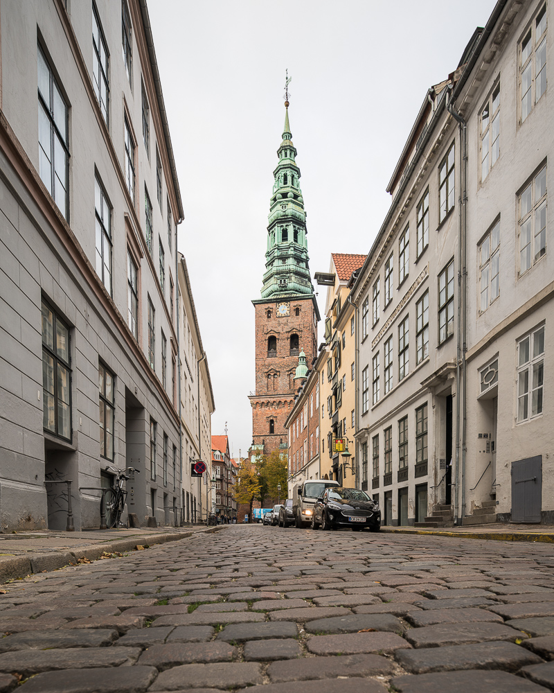 Cobbled Street, Central Copenhagen, Denmark