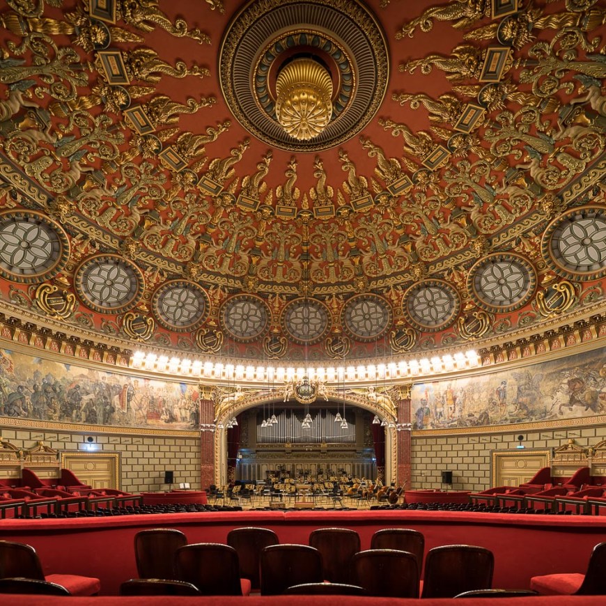 Interior of Romanian Athenaeum Concert Hall, Bucharest, Romania