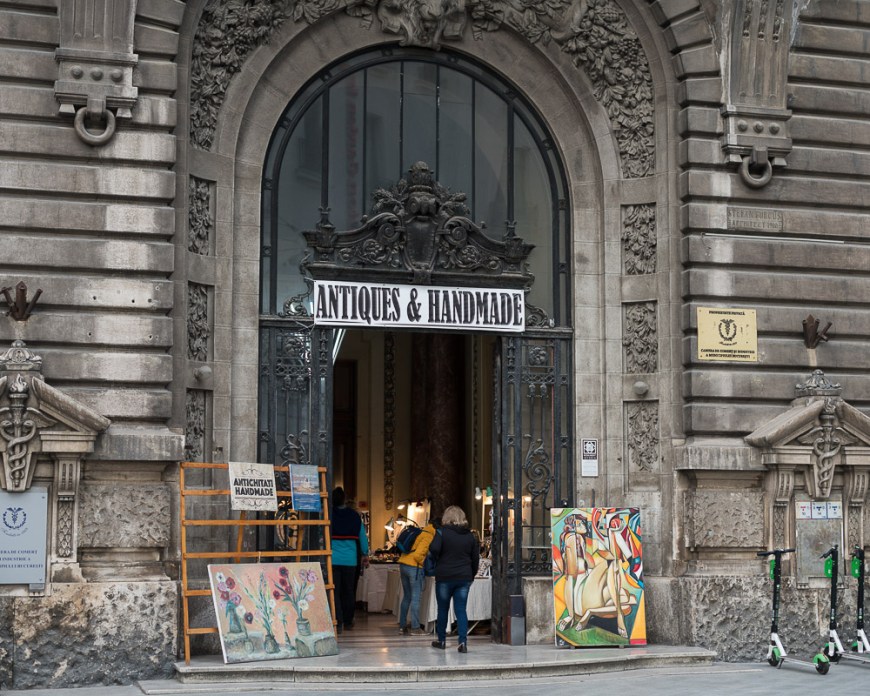 Exterior of Bazar Antiques Market, Strada Doamnei, Bucharest, Romania